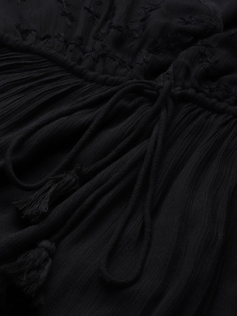 Black Fit & Flare Maxi Dress dress Sanskruti Homes 