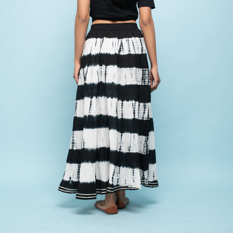 Rang Deep Women Black-Grey Long Tyi-dye Skirt Skirt Skirt Rangdeep-Fashions 