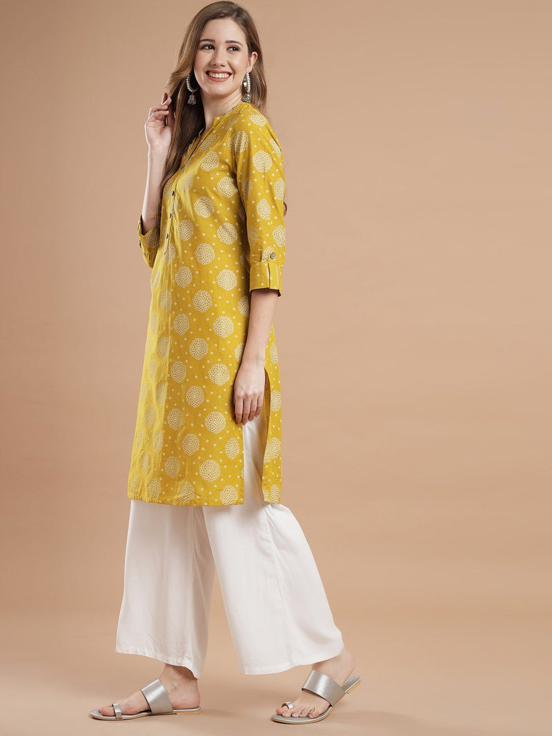 Women Yellow kurta Kurti Rangdeep-Fashions 
