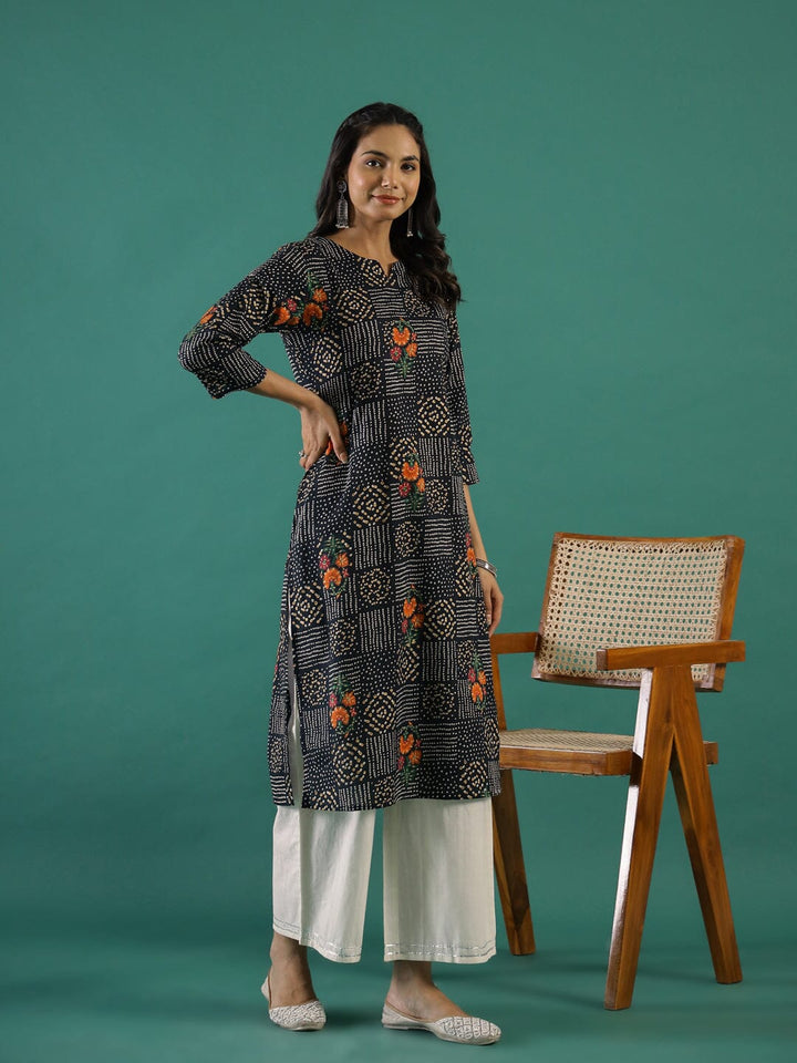 Bhandej cotton kurti muslin kurta Rangdeep-Fashions 