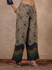 Blue Printed Kurta Set with Dupatta Kurta set Rangdeep-Fashions 