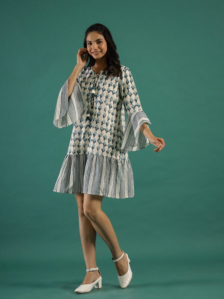 Ethnic Printed Cotton Dress for Women Ethnic dress SANSKRUTI HOMES 