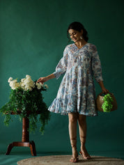 Floral Printed Cotton Dress for Women Ethnic dress SANSKRUTI HOMES 