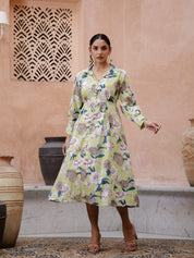 Floral Printed Cotton Ethnic Dress Ethnic dress SANSKRUTI HOMES 