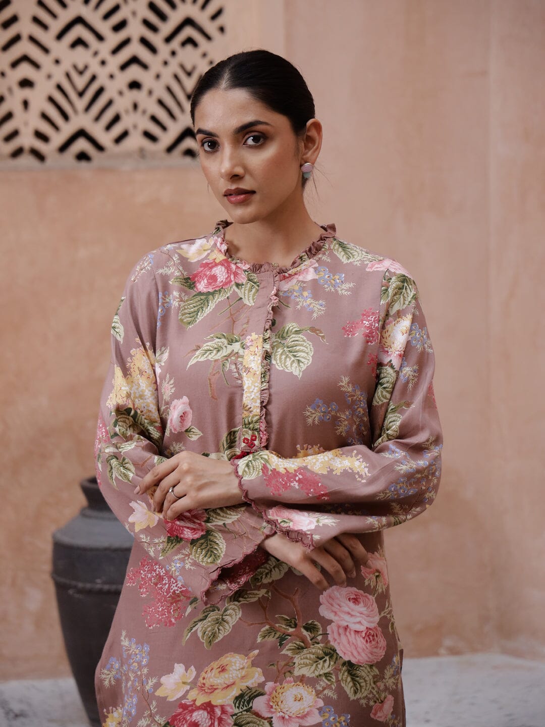 Floral Printed Kurta Set Kurti set SANSKRUTI HOMES 