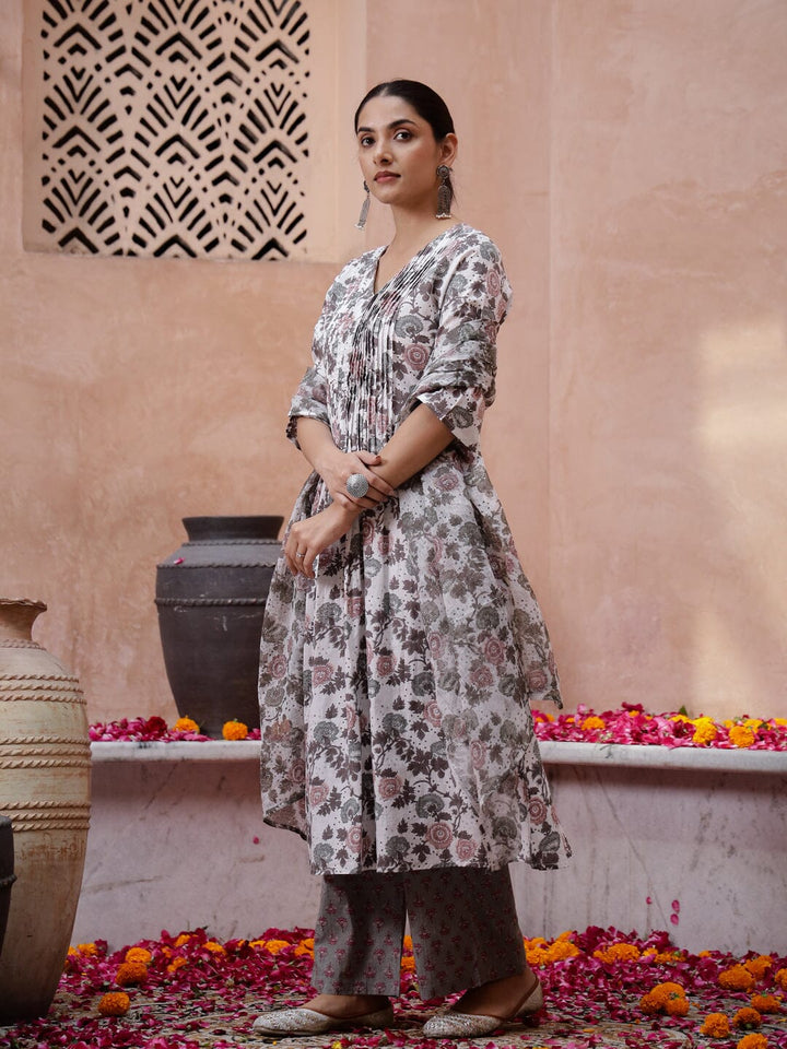 Floral Printed Kurta Set Kurti set SANSKRUTI HOMES 