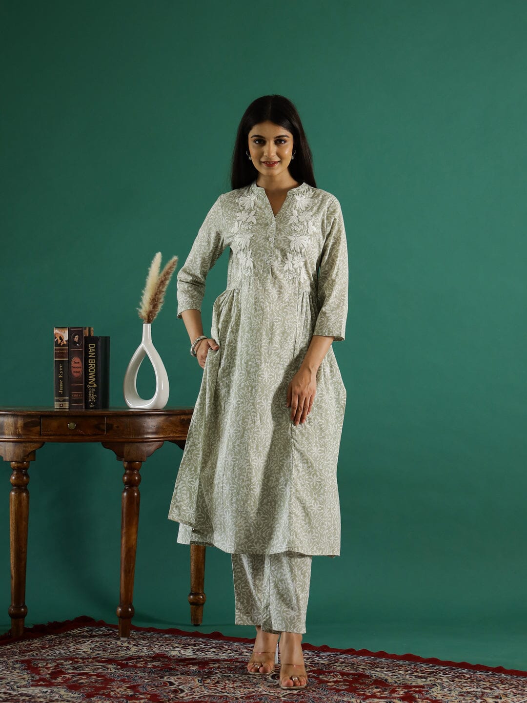 Floral Printed Kurta Set Kurti set SANSKRUTI HOMES 