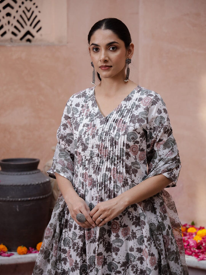 Floral Printed Kurta Set Kurti set SANSKRUTI HOMES 