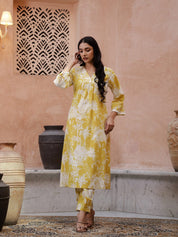 Floral Printed Kurta Set with Dupatta Kurti set SANSKRUTI HOMES 