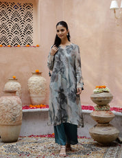 Floral Printed Kurta Set with Dupatta Kurti set SANSKRUTI HOMES 