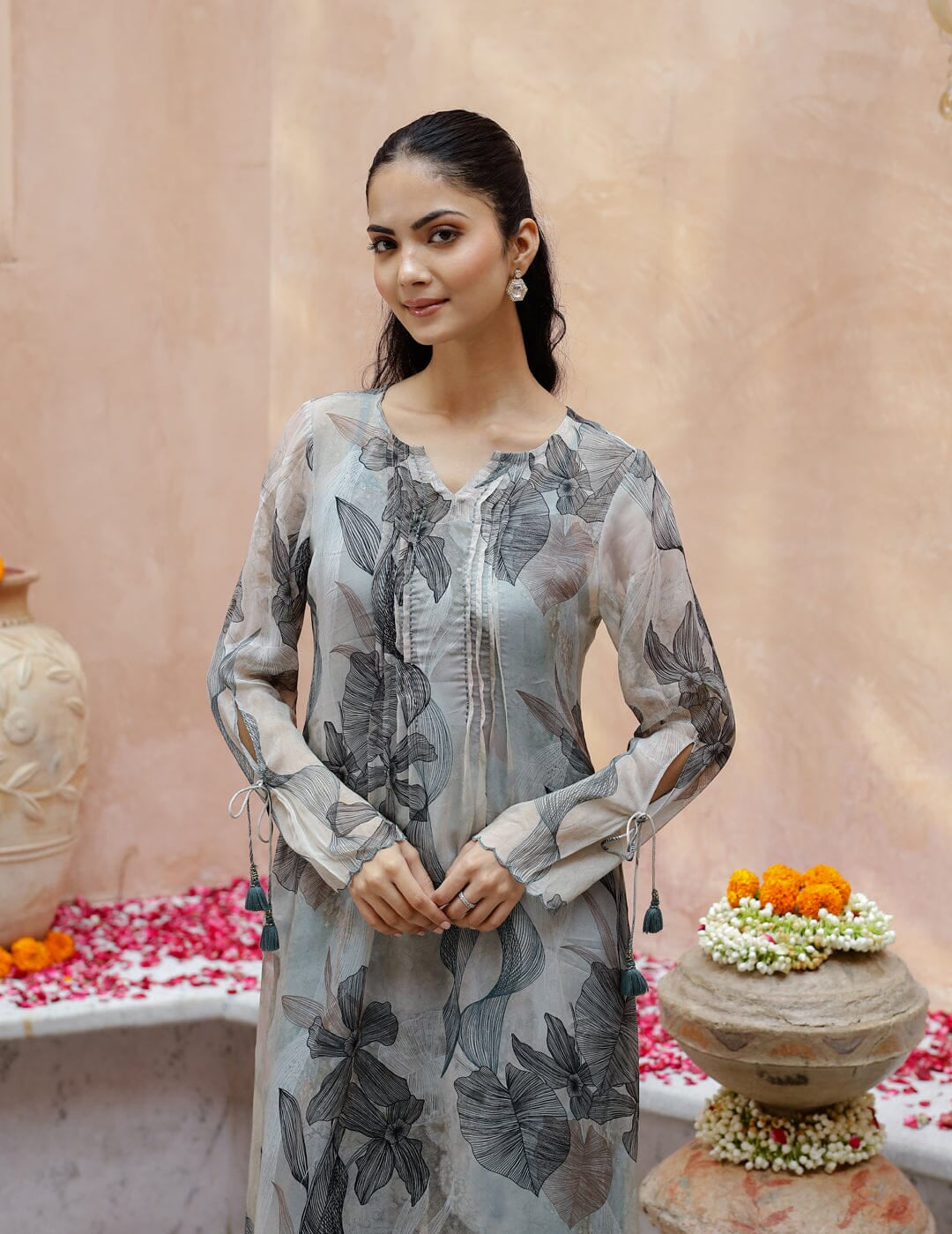 Floral Printed Kurta Set with Dupatta Kurti set SANSKRUTI HOMES 