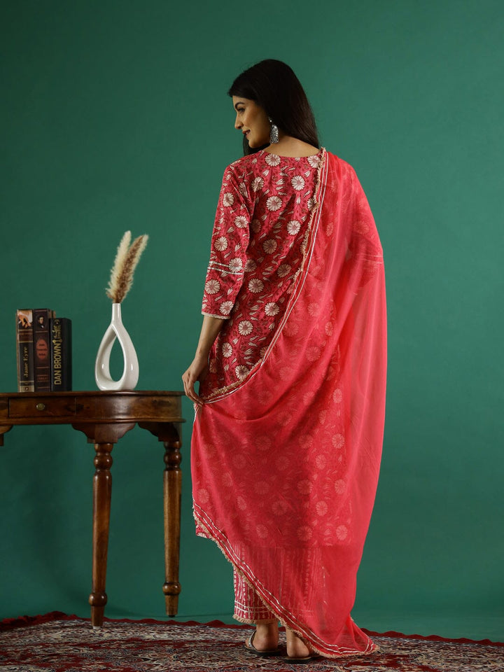 Floral Printed Pure Cotton Straight Kurta muslin kurta Rangdeep-Fashions 