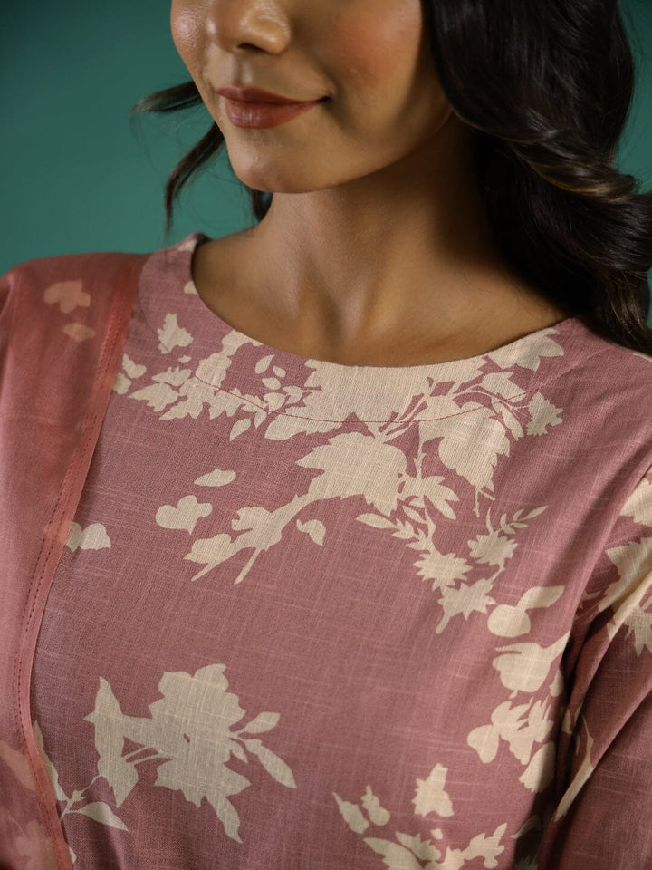 Floral Printed Thread Work Kurta Set for Women Kurti set Rangdeep-Fashions 