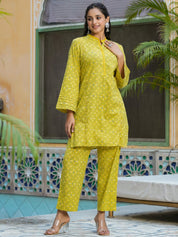 Green Floral PEPLUM Printed cotton co-ord Set Night Suit SANSKRUTI HOMES 