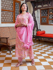 Pink Muslin Kurta for Women muslin kurta SANSKRUTI HOMES 