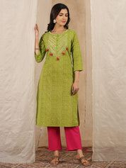 Women Pure Cotton 2 pcs Kurta Set Kurti Dupatta set Pant Rangdeep-Fashions 