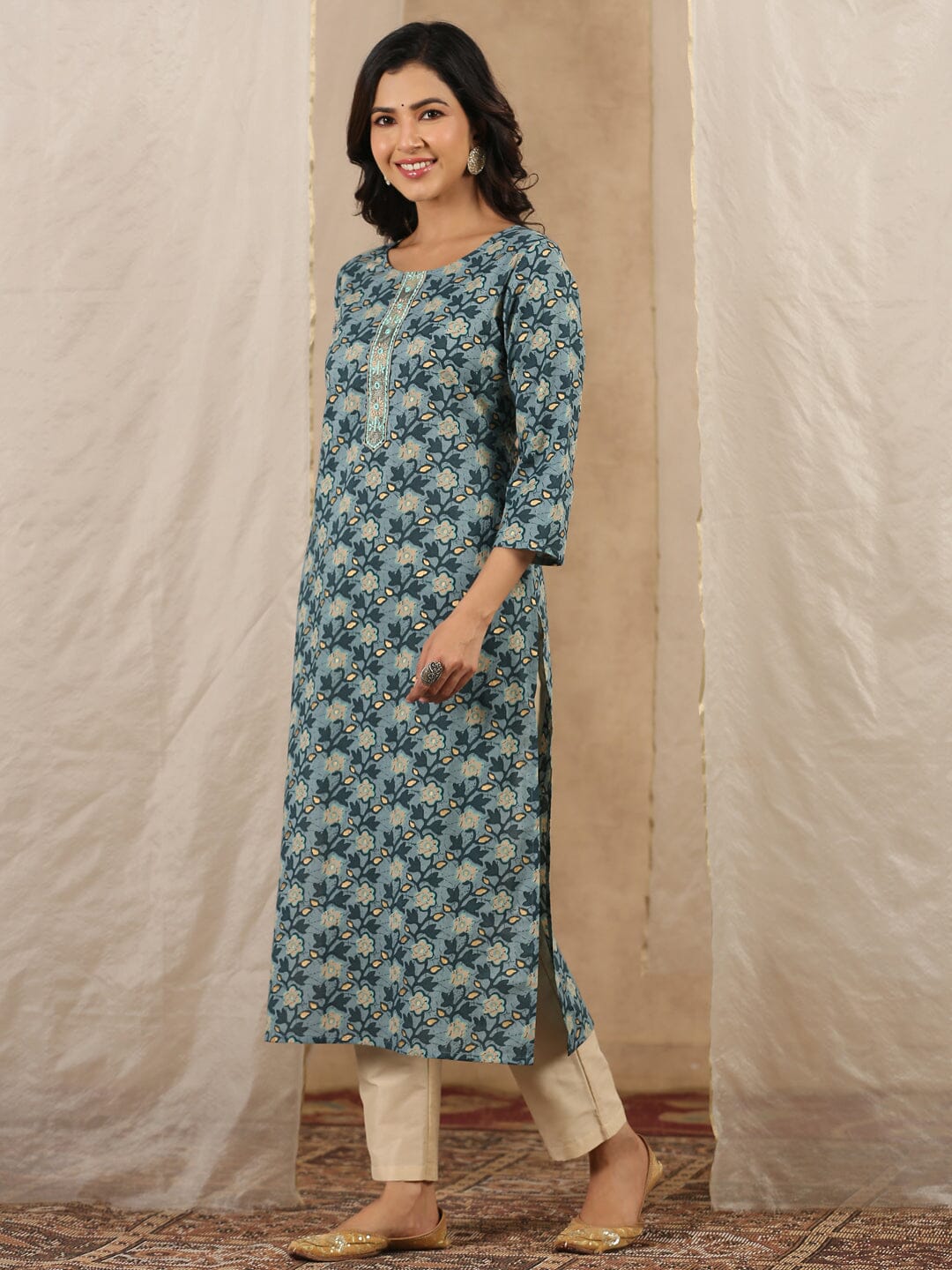 Women Pure Cotton Kurta Kurti Rangdeep-Fashions 