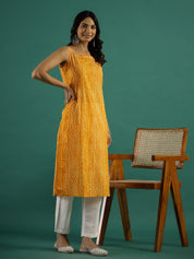 Yellow Cut Sleeves Kurti Set muslin kurta Rangdeep-Fashions 