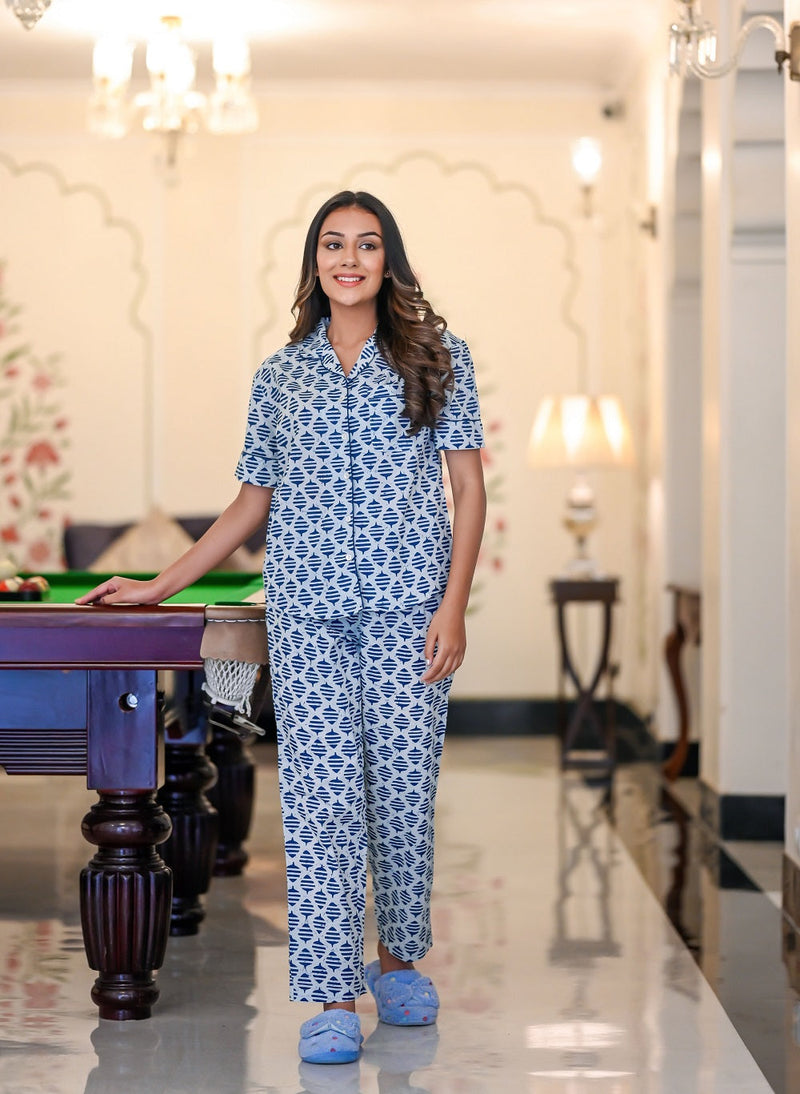 Women Floral Cotton Night Suit Cami with Pyjama set – Raassio