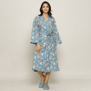 Malibu Floral Cotton printed Couple Bathrobe Couple Bathrobe SANSKRUTI HOMES 