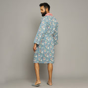 Malibu Floral Cotton printed Couple Bathrobe Couple Bathrobe SANSKRUTI HOMES 