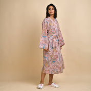 PAISLEY Hand printed Pure Cotton Bathrobe Bathrobe SANSKRUTI HOMES 