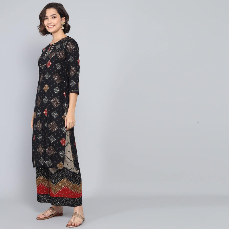 Cotton Red Printed 3 in 1 Kurti at best price in Jaipur | ID: 20448499991
