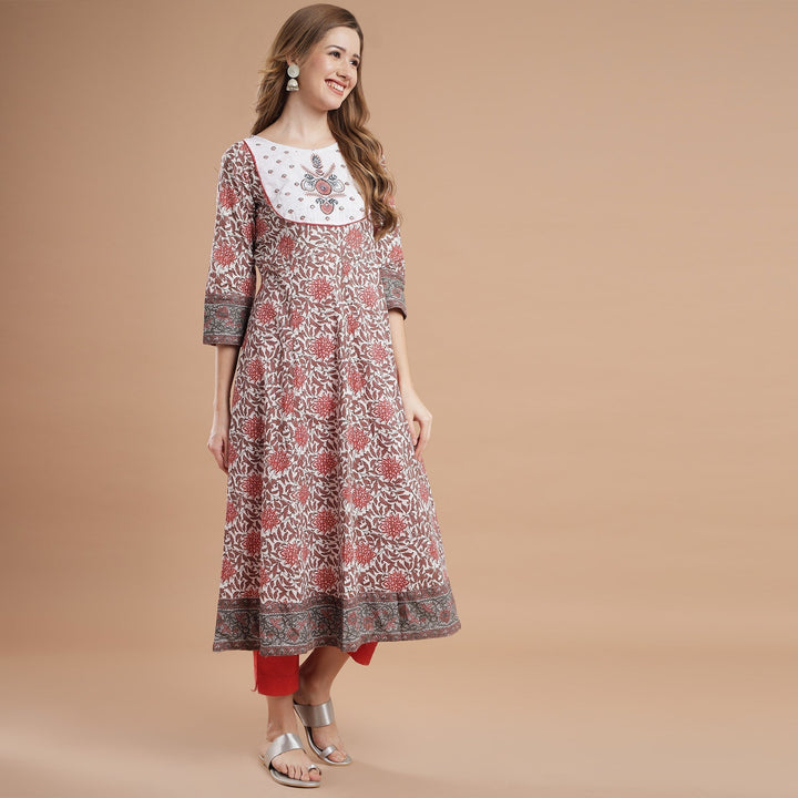 Rang Deep Printed Anarkali Set of Kurti With Palazzo & Dupatta Kurti Dupatta set Pant Rangdeep-Fashions 