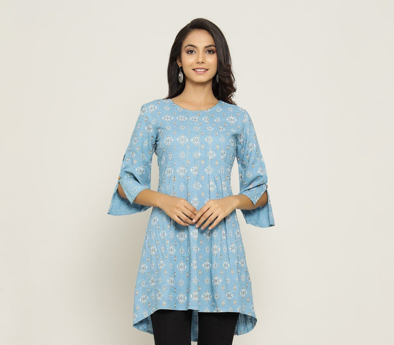 Rang Deep Women Light Blue Cotton top Top Rangdeep-Fashions 