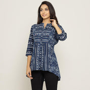 Rang Deep Women Navy Blue Cotton top Top Rangdeep-Fashions 