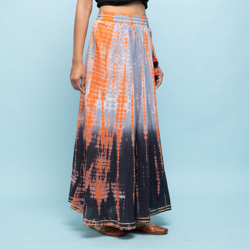 Rang Deep Women Orange Black Grey Skirt Skirt Rangdeep-Fashions 