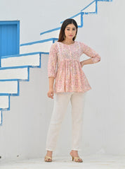 Rang Deep Women Pink Cotton top Top Rangdeep-Fashions 