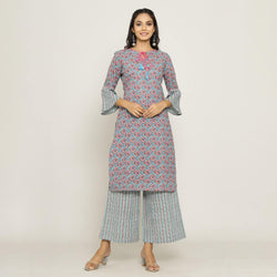 Rang Deep Women SkyBlue Cotton Kurti Kurti Rangdeep-Fashions 
