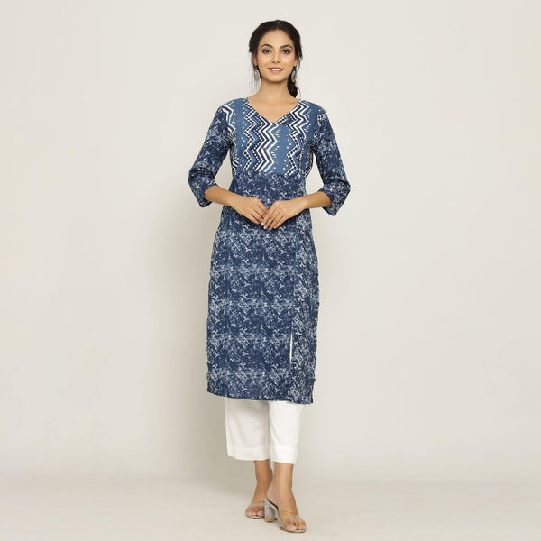 Blue Party Wear Kurtis for Women at Best Cost at Shree