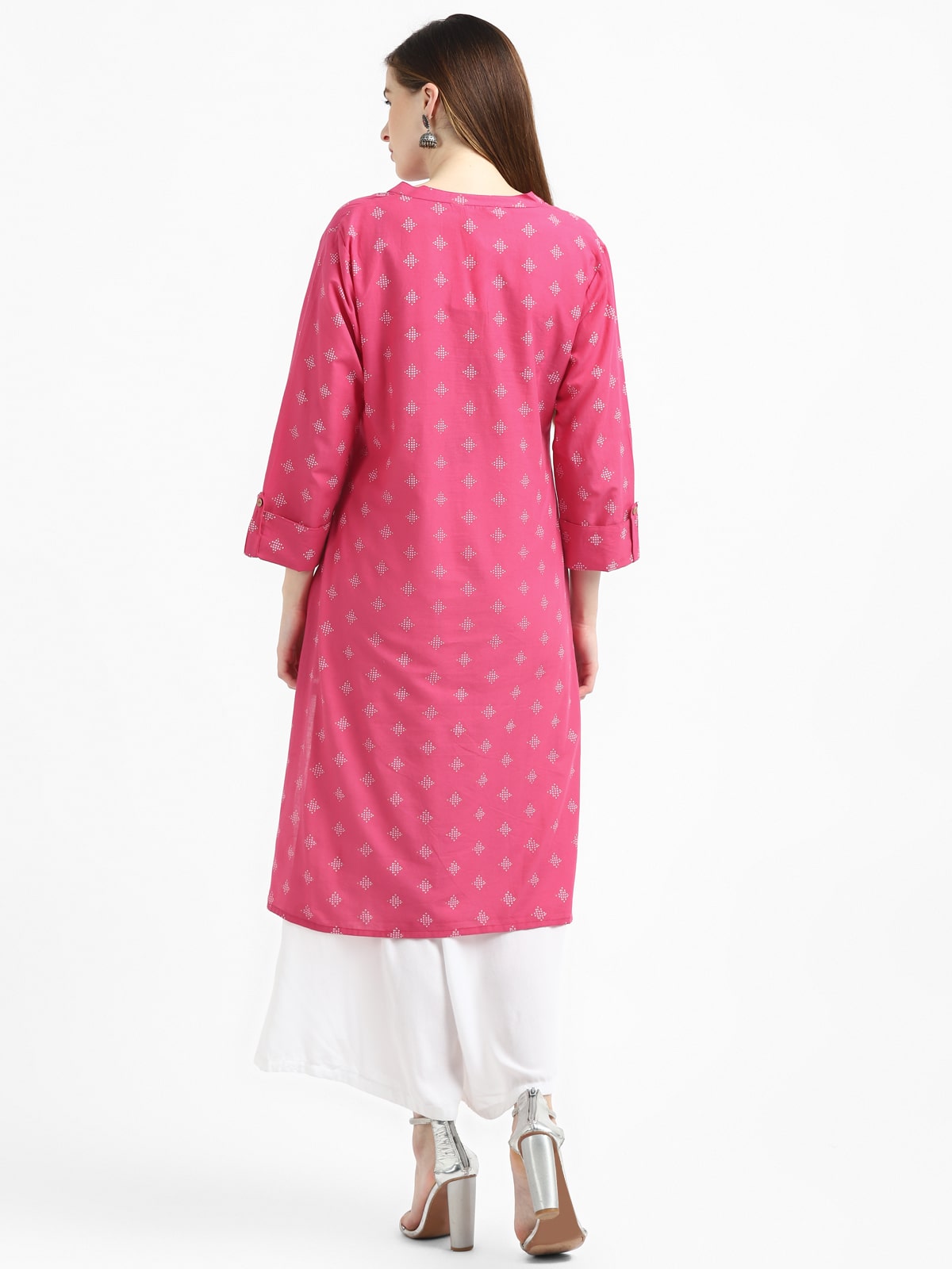 RangDeep Blush Pink Cotton Kurta Kurti Rangdeep-Fashions 