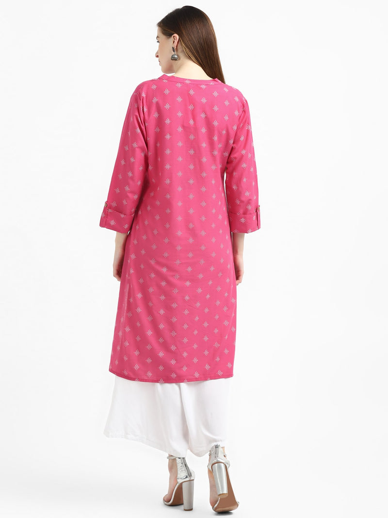 RangDeep Blush Pink Cotton Kurta Kurti Rangdeep-Fashions 