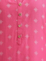 RangDeep Blush Pink Cotton Kurta Kurti Rangdeep-Fashions 