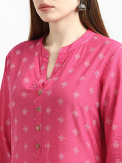 RangDeep Blush Pink Cotton Kurta Kurti Rangdeep-Fashions 