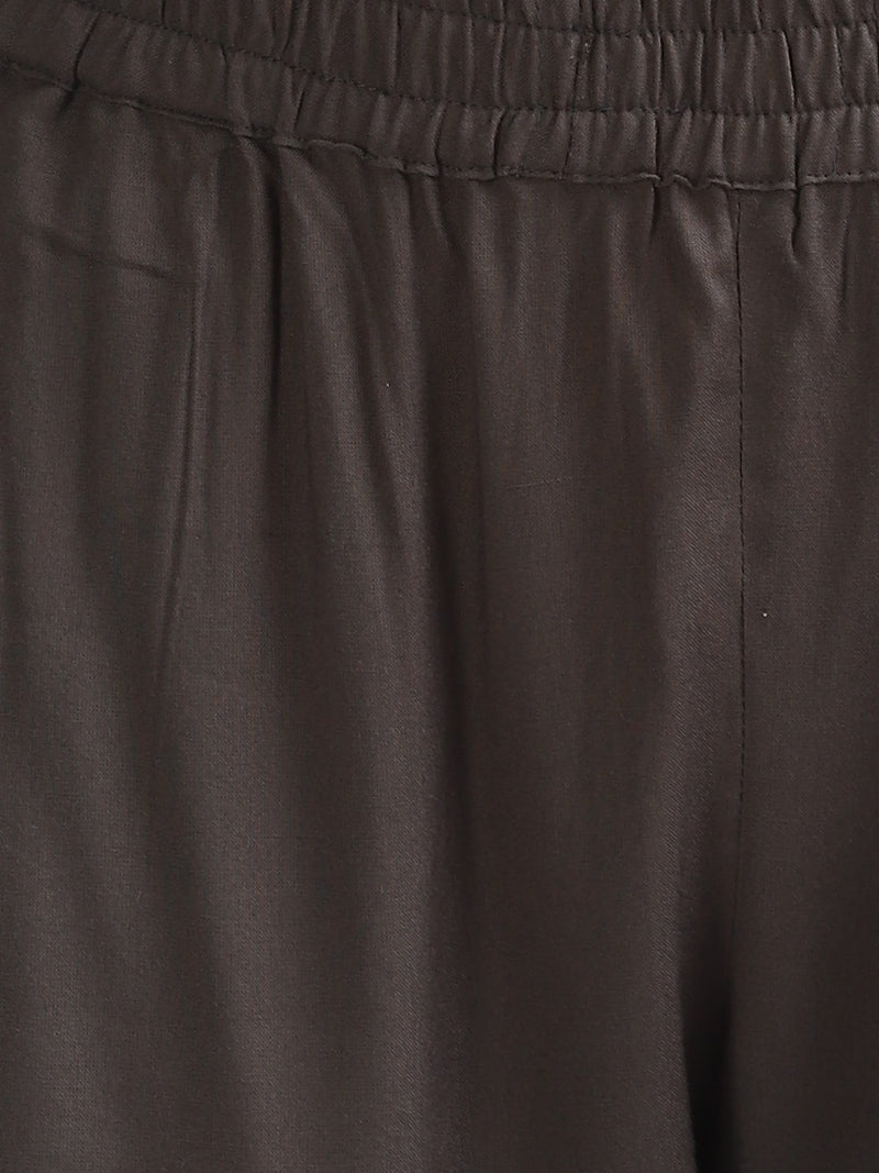 Rangdeep Brown Cotton Pant with Pockets Cotton Pant Rangdeep-Fashions 