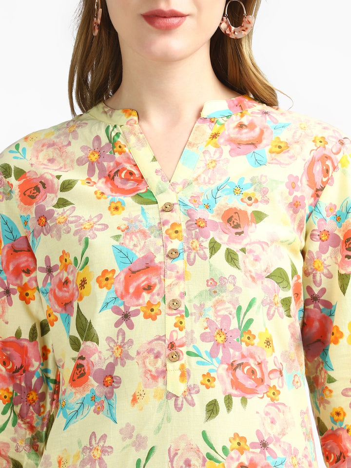 RangDeep Floral Printed Kurta Kurti Rangdeep-Fashions 