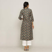 Rangdeep Green printed Calf length Cotton Kurti Kurti Rangdeep-Fashions 