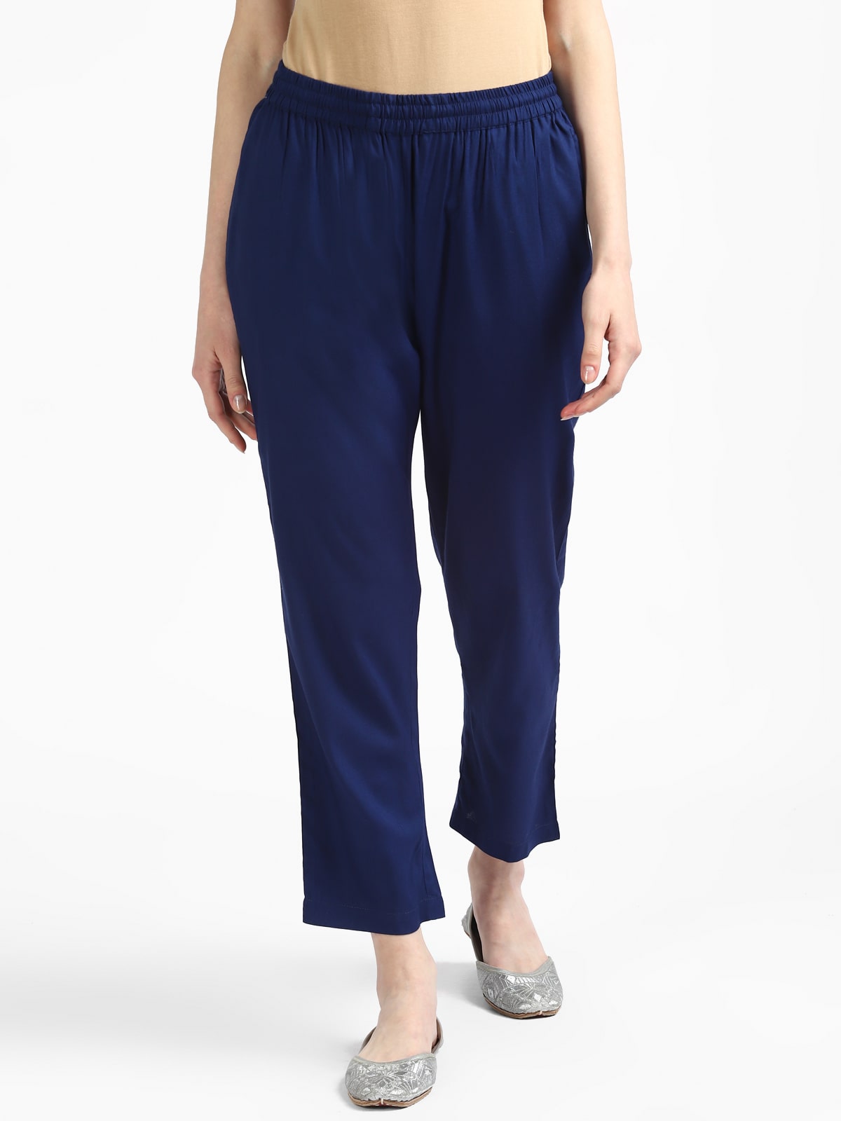 Rangdeep Indigo Blue Cotton Pant Cotton Pant Rangdeep-Fashions 