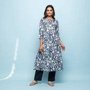 RANGDEEP INDIGO WOMEN'S KURTA Kurti Rangdeep-Fashions 