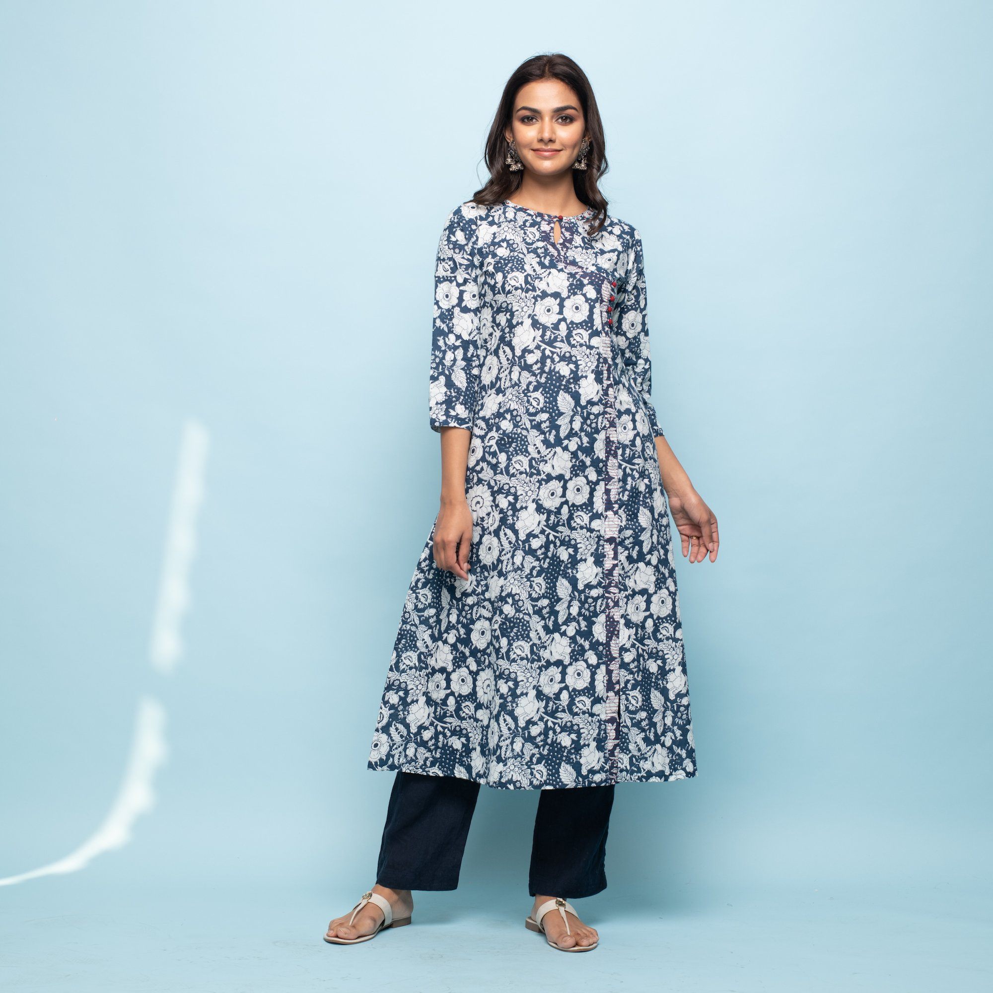 RANGDEEP INDIGO WOMEN'S KURTA Kurti Rangdeep-Fashions 