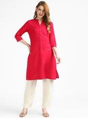 Rangdeep Ivory Cotton Pant with Pockets Cotton Pant Rangdeep-Fashions 