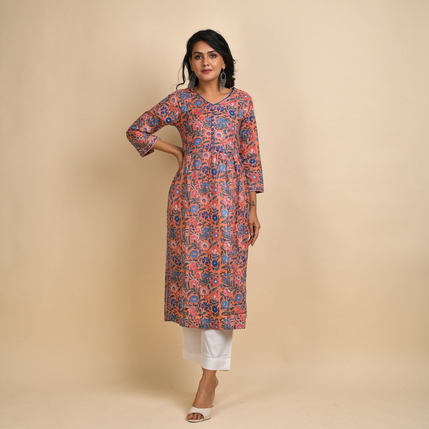 RangDeep Women Calf length Straight Kurti Kurti Rangdeep-Fashions 