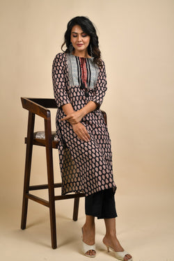 RangDeep Women Calf Length Straight Kurti Kurti Rangdeep-Fashions Small 