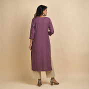 RANGDEEP WOMEN MAUVE EMBROIDERY KURTA Kurti Rangdeep-Fashions 