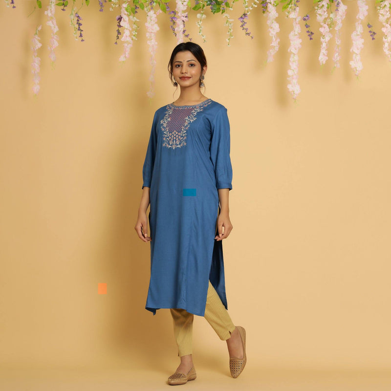 Straight kurti with cotton inner – Label Reet Rang
