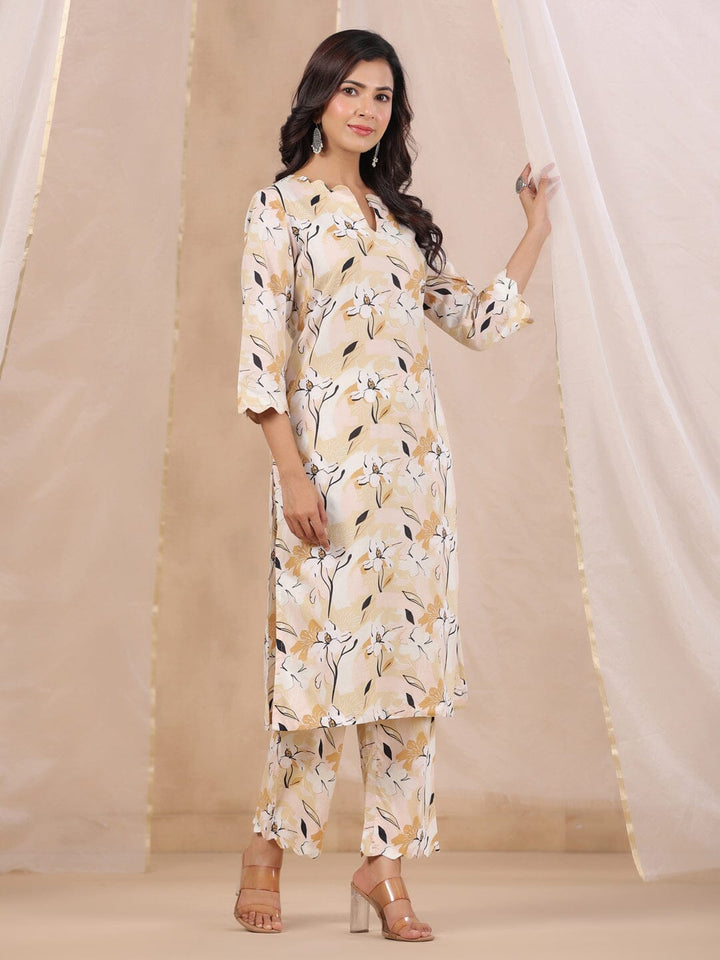 Women Pure Cotton Kurta With Pajama Kurti Dupatta set Pant Rangdeep-Fashions 